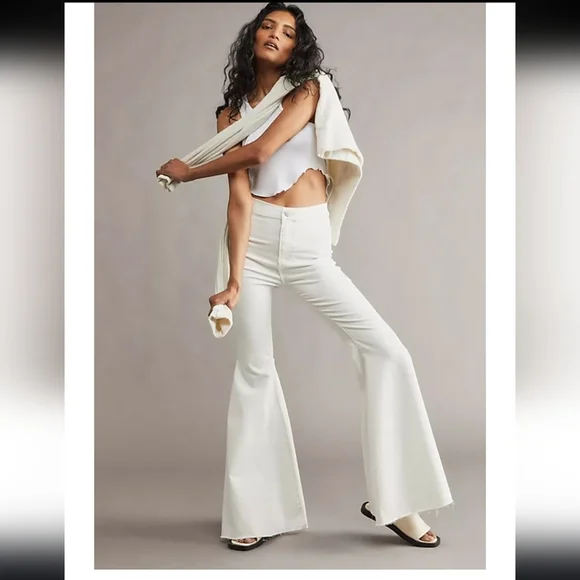 Free people just float on flare stretch jeans size 28 regular White - Picture 5 of 13